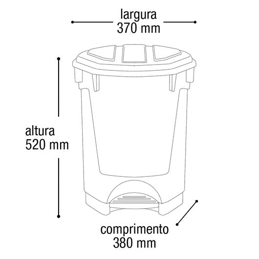 Basurero plástico de 30 lts