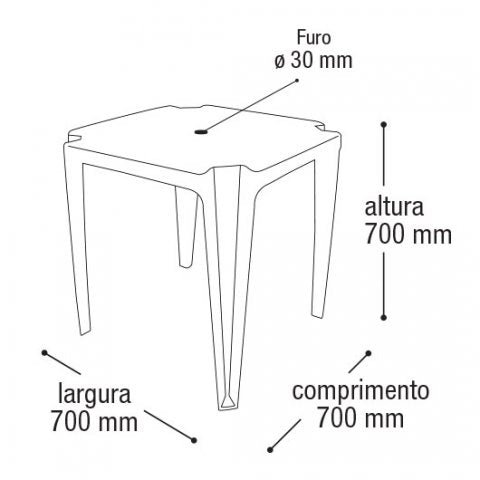 Mesa Quadro desmontable