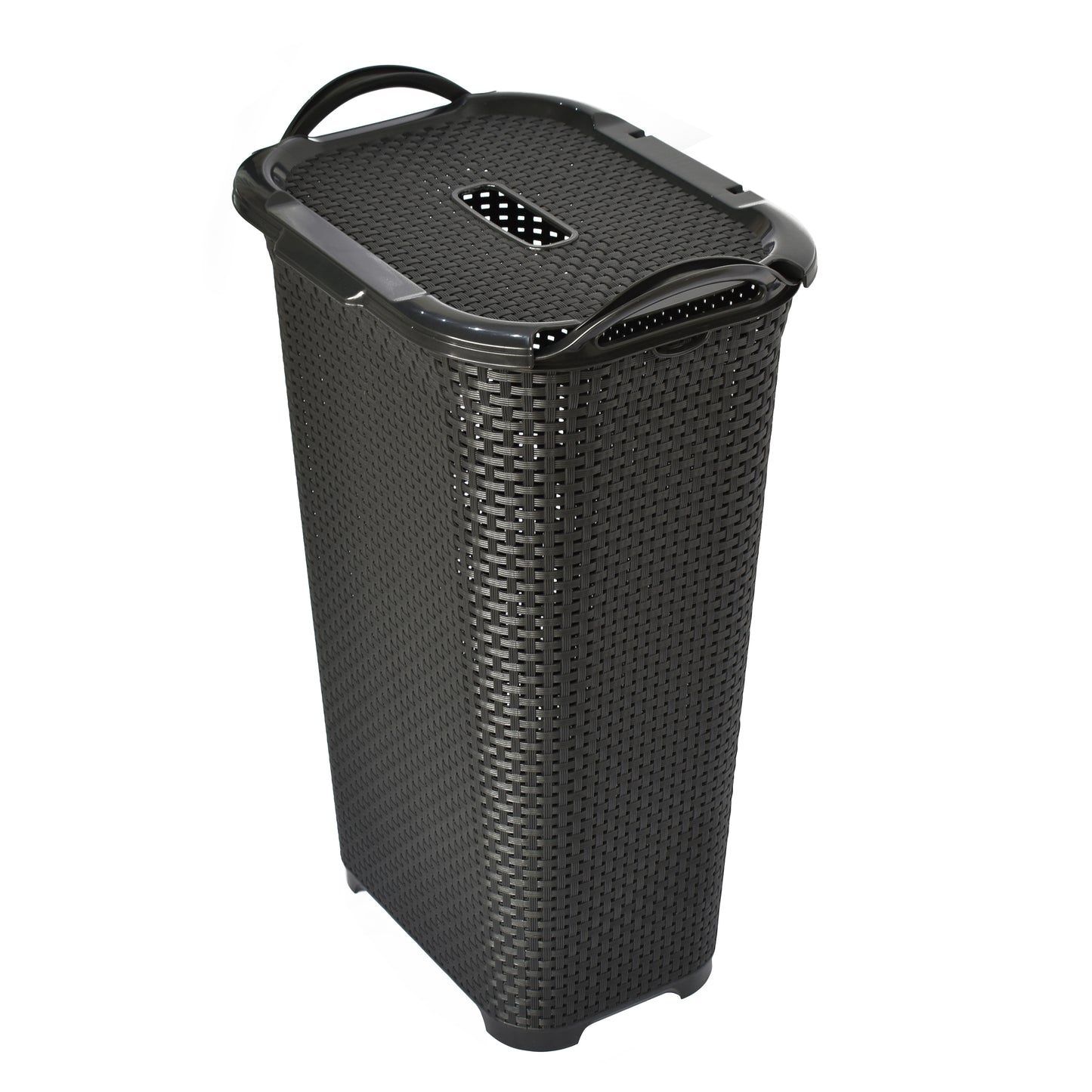 Canasto de ropa de ratán 36 lt con tapa
