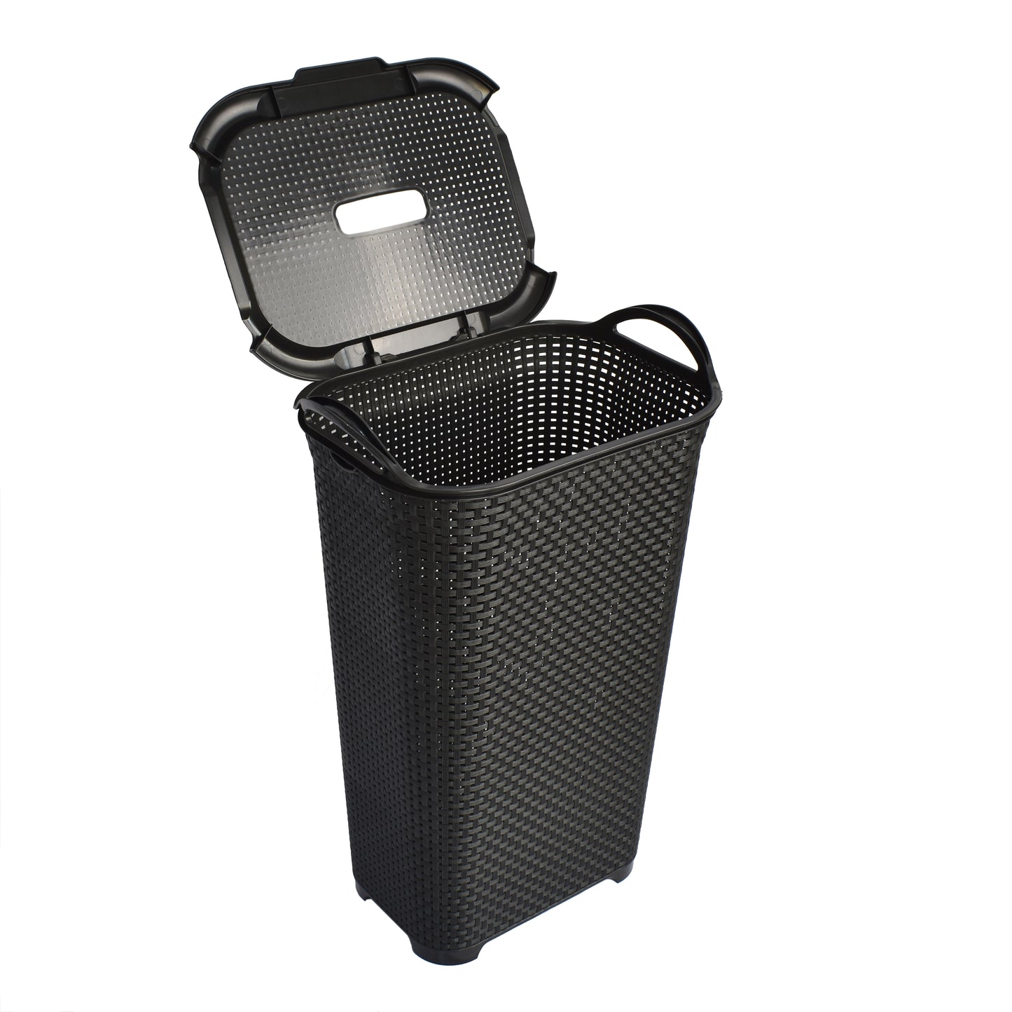 Canasto de ropa de ratán 36 lt con tapa