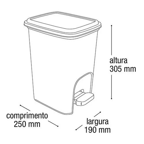 Papelera De Ratán 7 Litros Con Pedal
