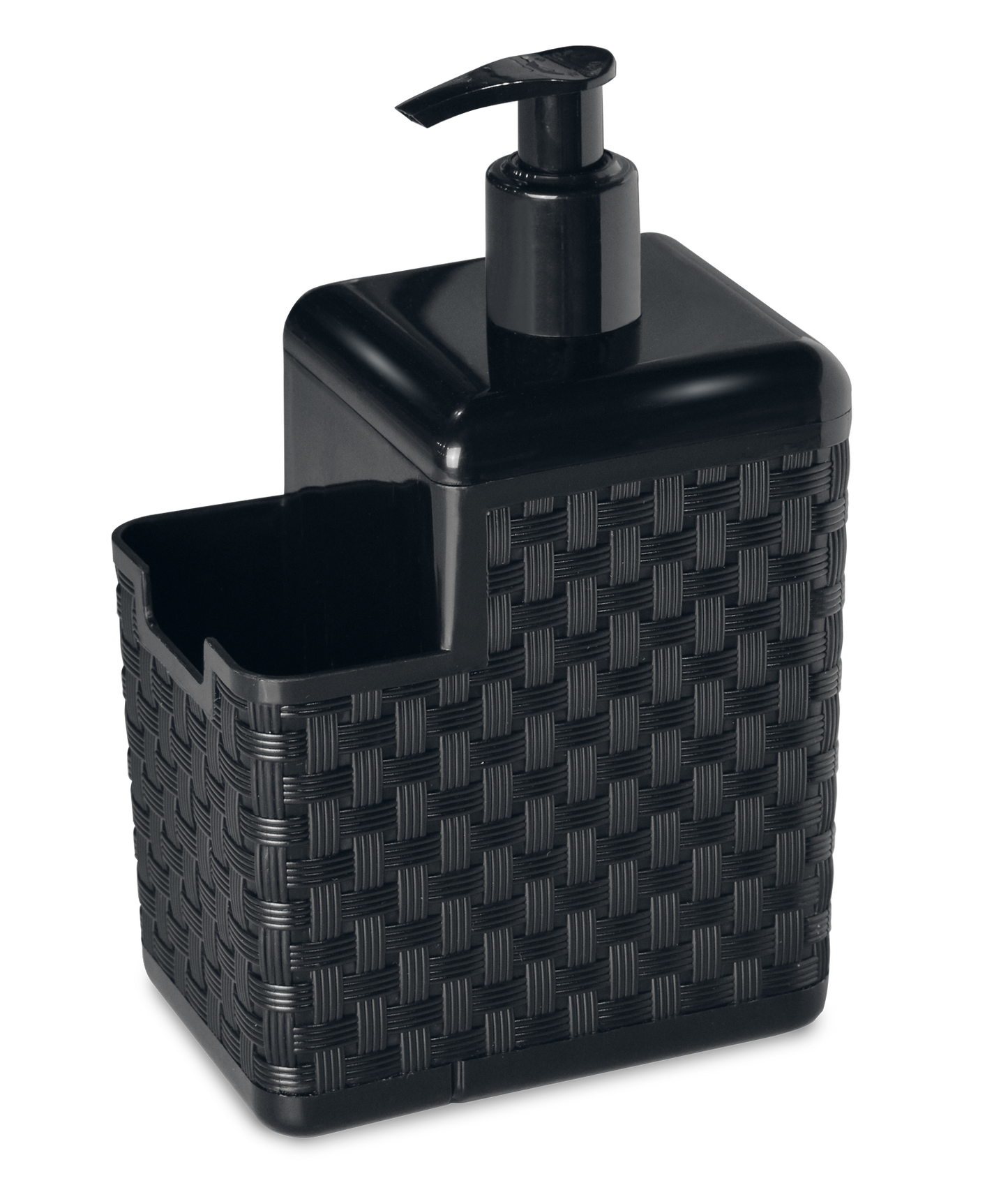 Dispensador De Jabón Ratán Con Porta Esponja