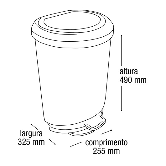 Basurero Con Pedal De 20 Litros