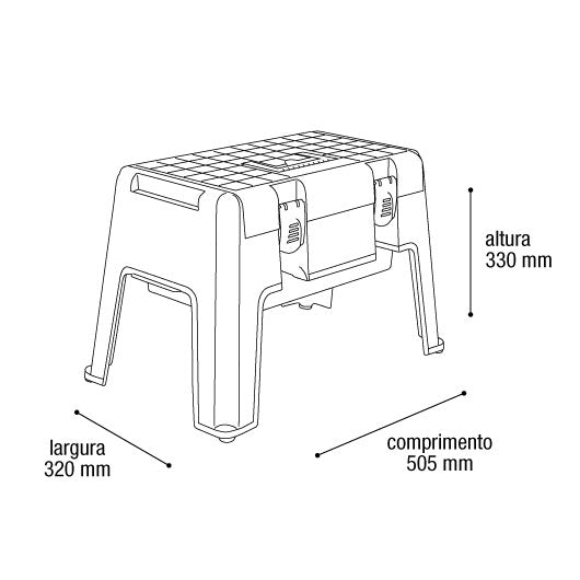 Taburete Con Compartimiento y Cerraduras