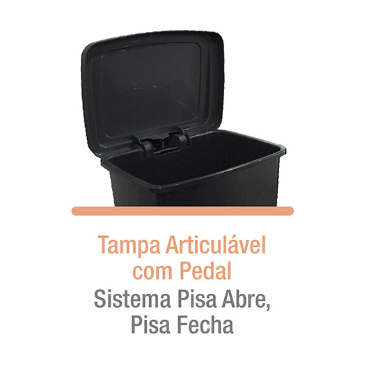 Basurero rectangular de 35 lts