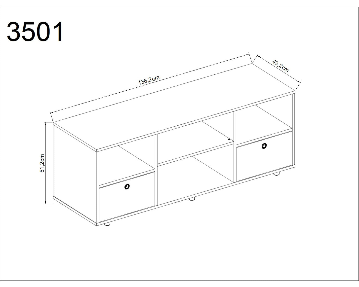 Rack Para TV Con Varios Estantes Jackson