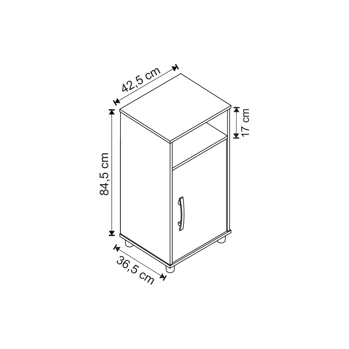 Mueble auxiliar blanco