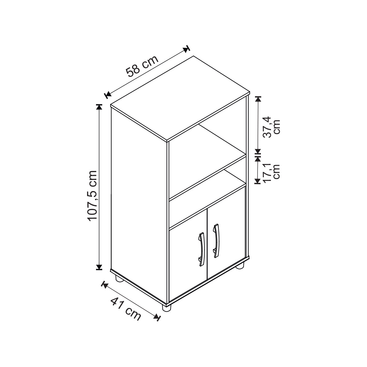 Mueble auxiliar vertical