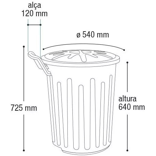 Contenedor De Basura 100 Litros Con Ruedas