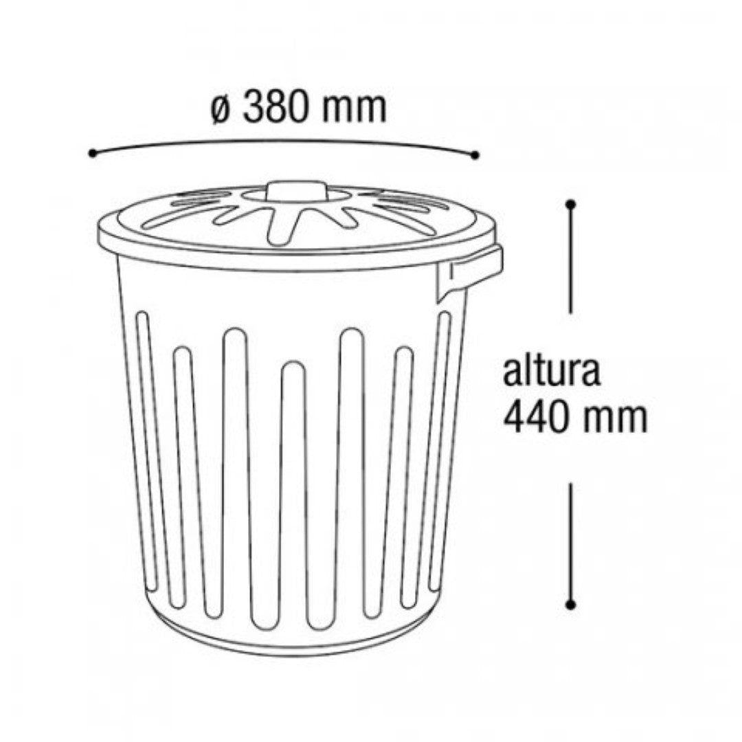 Basurero plástico de 30 lts