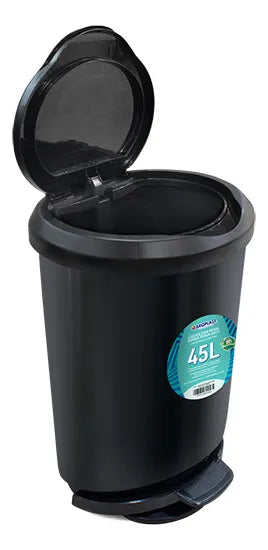 Basurero 45 Litros Con Pedal Negra