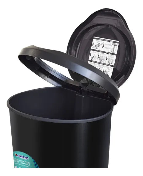 Basurero 45 Litros Con Pedal Negra