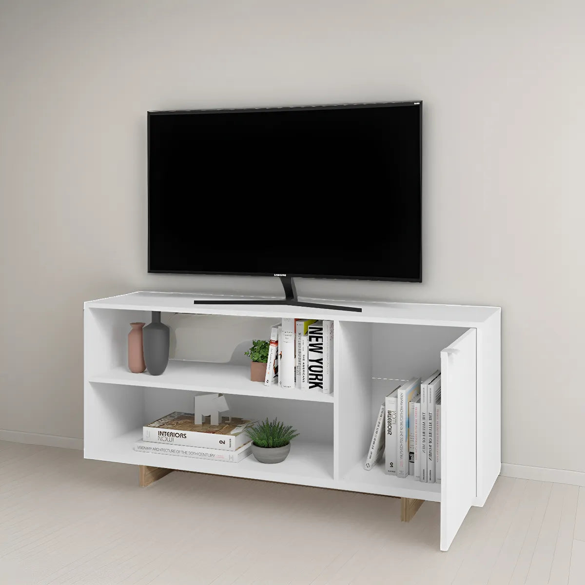 Rack Modular Para TV 50" Estilo Nórdico