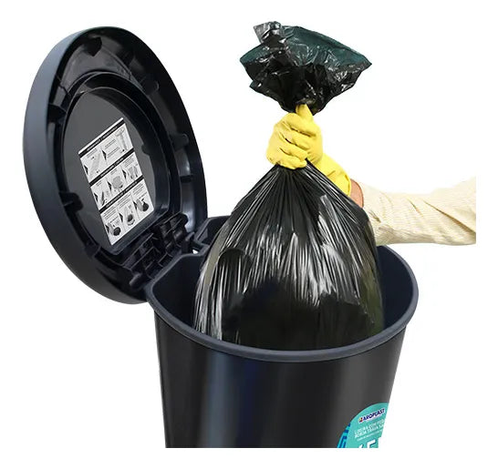 Basurero 45 Litros Con Pedal Negra