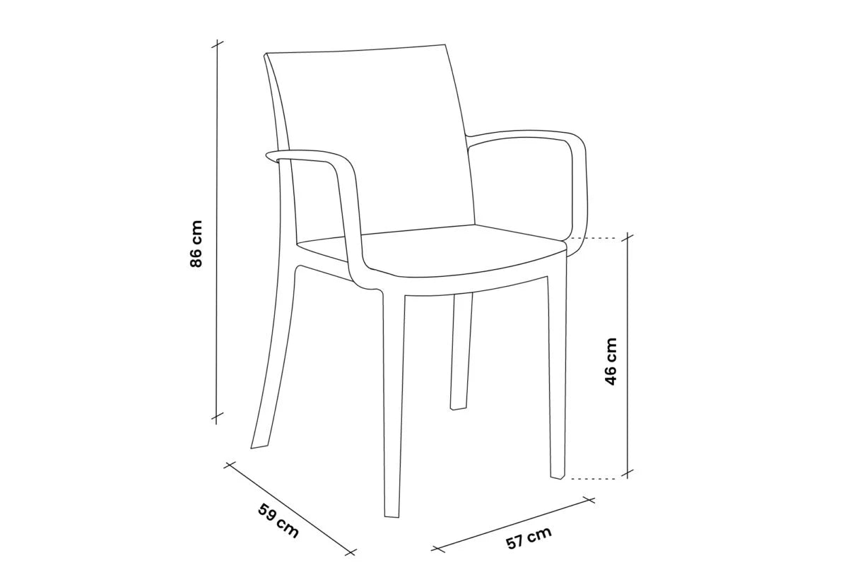 Silla Verona Con Posa Brazos