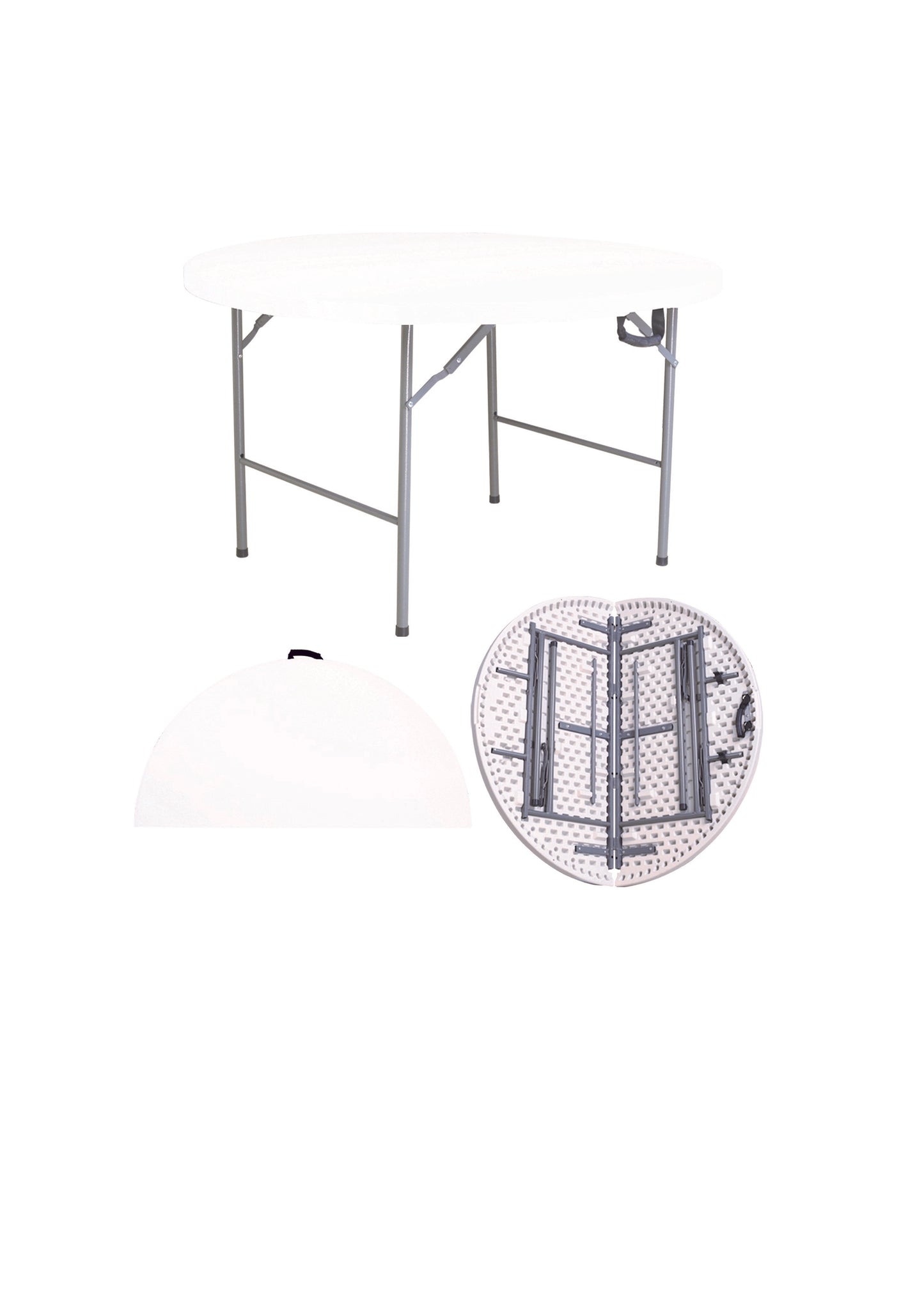 Mesa Valija Redonda Plegable HDPE
