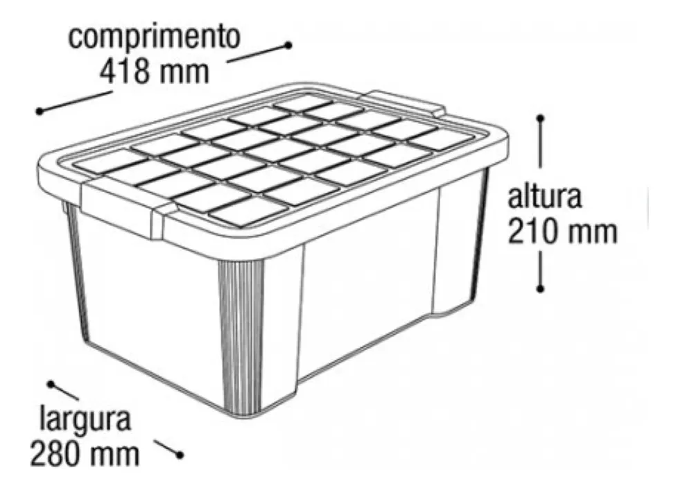 Caja Organizadora De 15 Litros Con Tapa