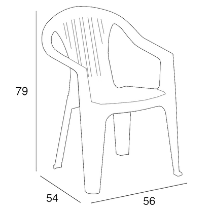 Silla Ratak con posa brazos