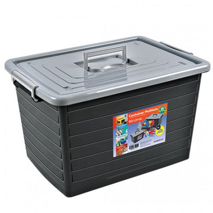 Contenedor Multiuso De 50 Litros Con Ruedas