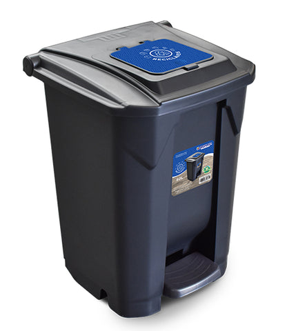 Contenedor para reciclables  de 60 lts con ruedas