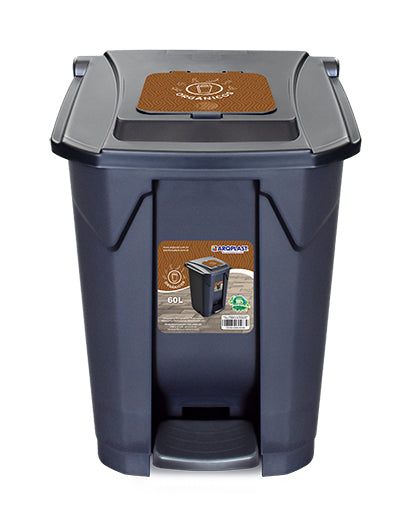 Contenedor para reciclables  de 60 lts con ruedas