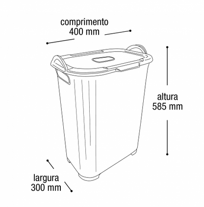 Canasto De Ropa Símil Ratán De 36 Litros Con Tapa