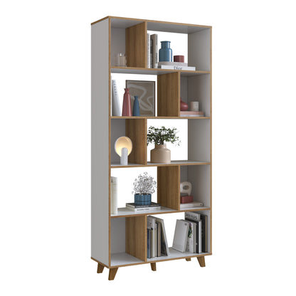 Estantería Biblioteca Con Cubos Nichos