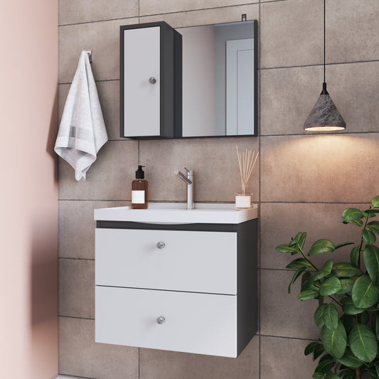 Juego De Baño Altaír Con Bacha Y Espejo