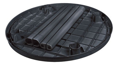 Juego Jardin Patio Plastico Negro Mesa Redonda + 2 Sillas Negro