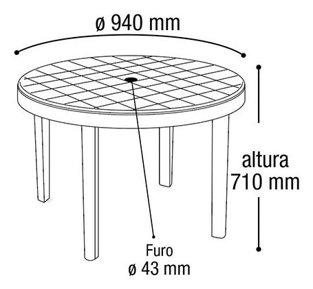 Juego Jardin Patio Plastico Negro Mesa Redonda + 2 Sillas Negro