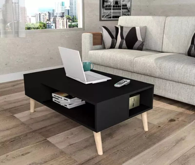 Mesa De Centro Ratona Negra Nórdica