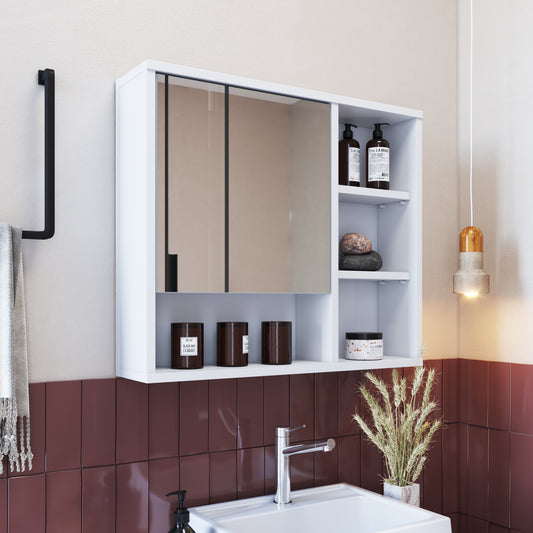Botiquín De Baño Con Espejo Puertas Y Estantes