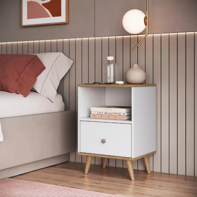 Mesa De Luz Nórdica 1 Cajón