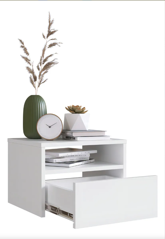 Mesa De Luz Flotante Estilo Nórdico Reforzada