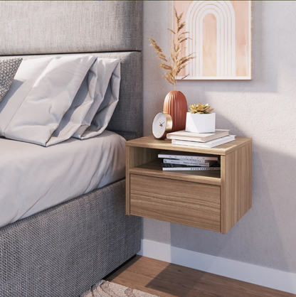 Mesa De Luz Flotante Estilo Nórdico Reforzada