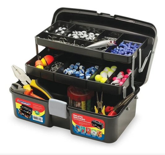 Caja De Pesca Con Dos Estantes Multiuso