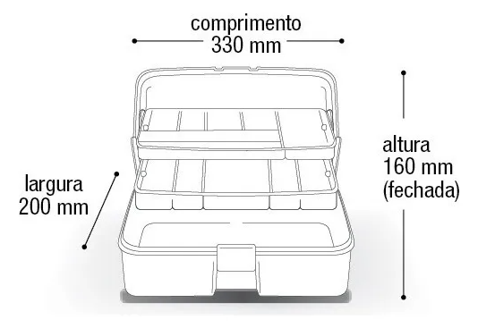 Caja De Pesca Con Dos Estantes Multiuso