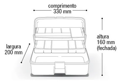 Caja De Pesca Con Dos Estantes Multiuso