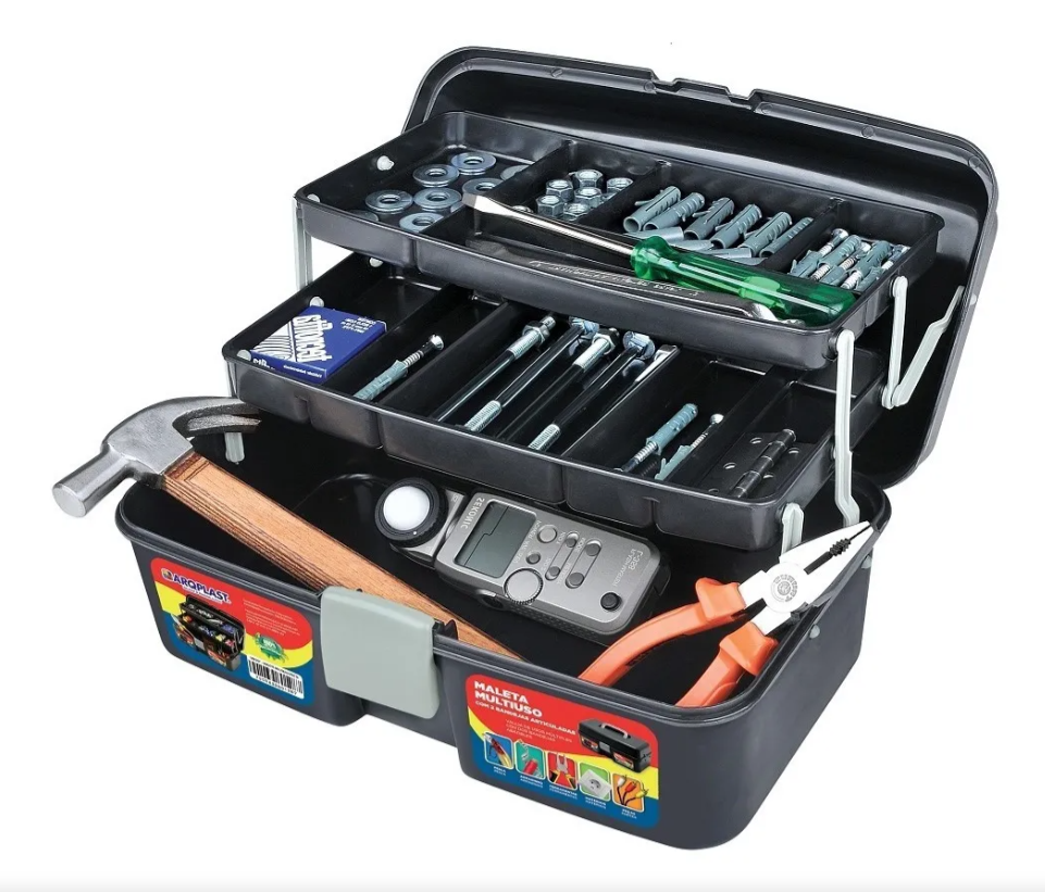 Caja De Pesca Con Dos Estantes Multiuso