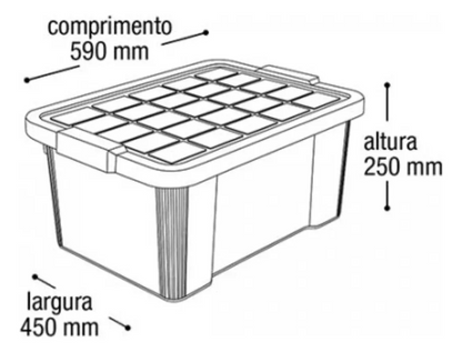 Caja Organizadora Apilable De 40 Litros Con Tapa