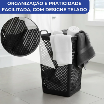 Canasto Para Ropa 49 Litros Con Tapa