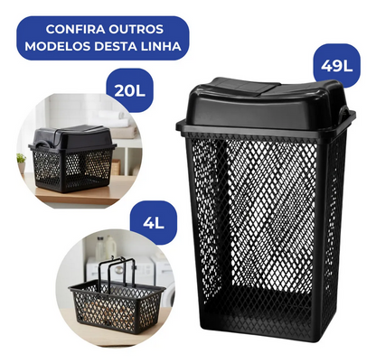 Canasto Para Ropa 49 Litros Con Tapa
