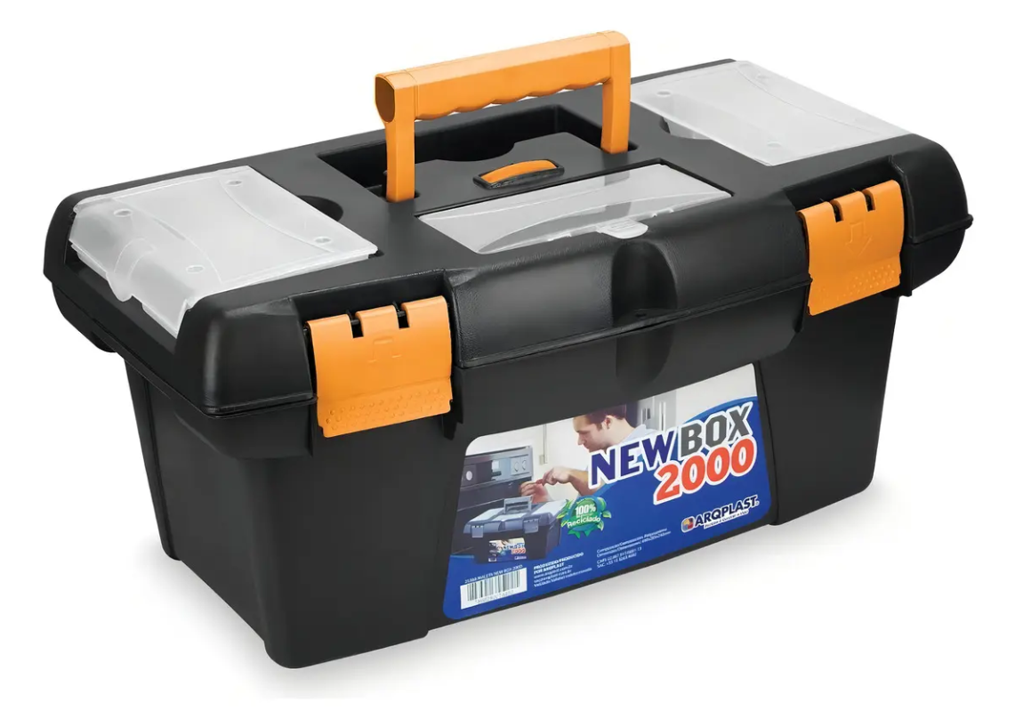 Caja De Herramientas De Plástico Negro 49cm