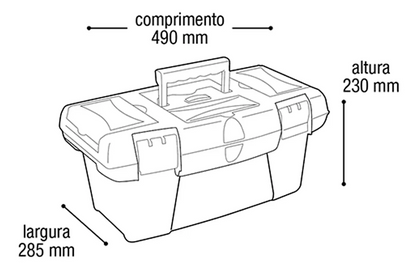 Caja De Herramientas De Plástico Negro 49cm