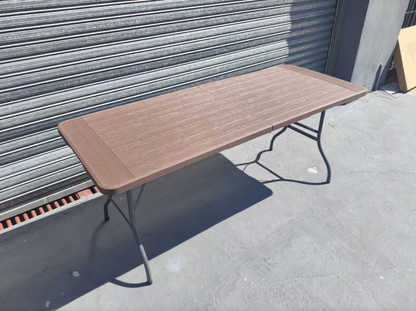 Mesa Plegable 1.80x70x74 Simil Madera
