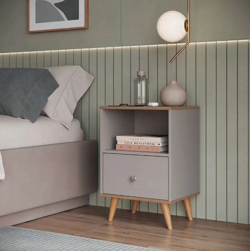 Mesa De Luz Nórdica 1 Cajón