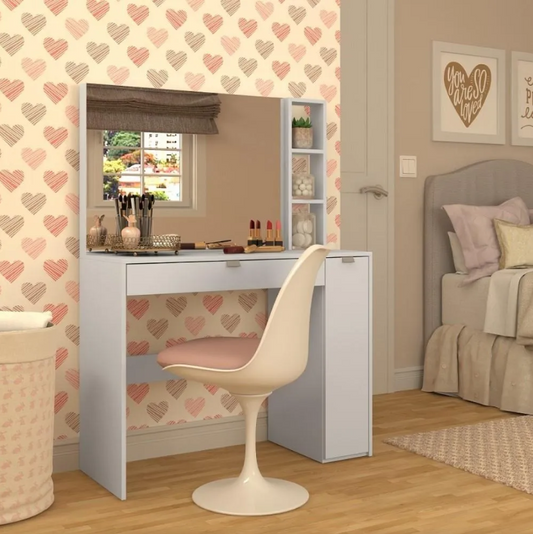 Tocador Escritorio Para Niños Con 2 Cajones Y Espejo