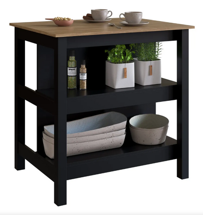 Isla De Cocina Negro Y Miel