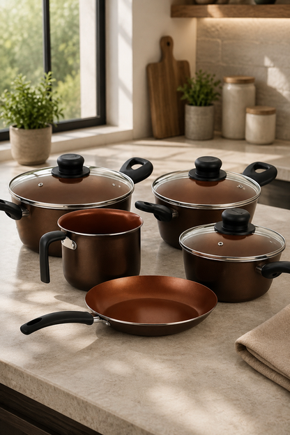 Set De Cocina Terracota De 5 Piezas