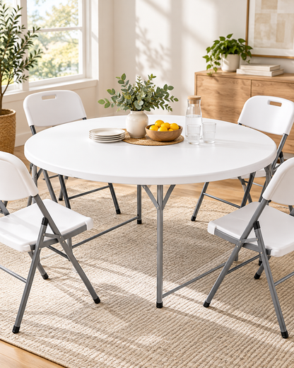 Mesa plegable valija diámetro 122 cm